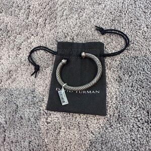 David Yurman Silver and Gold Cable Bracelet